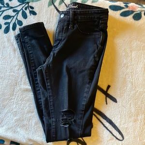 Black Distressed Skinny Jeans
